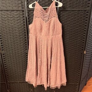 Torrid Blush Lace Midi Dress